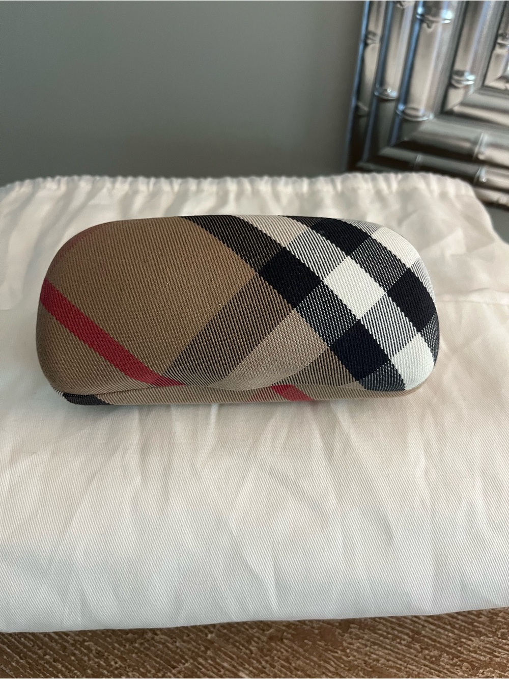 Authentic Burberry sunglasses or Eyeglasses Case on Fabric